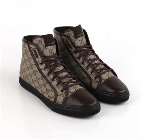 gucci high tops brown